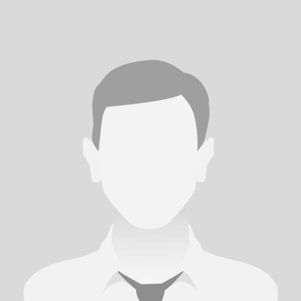 Person gray photo placeholder man in a shirt on gray background